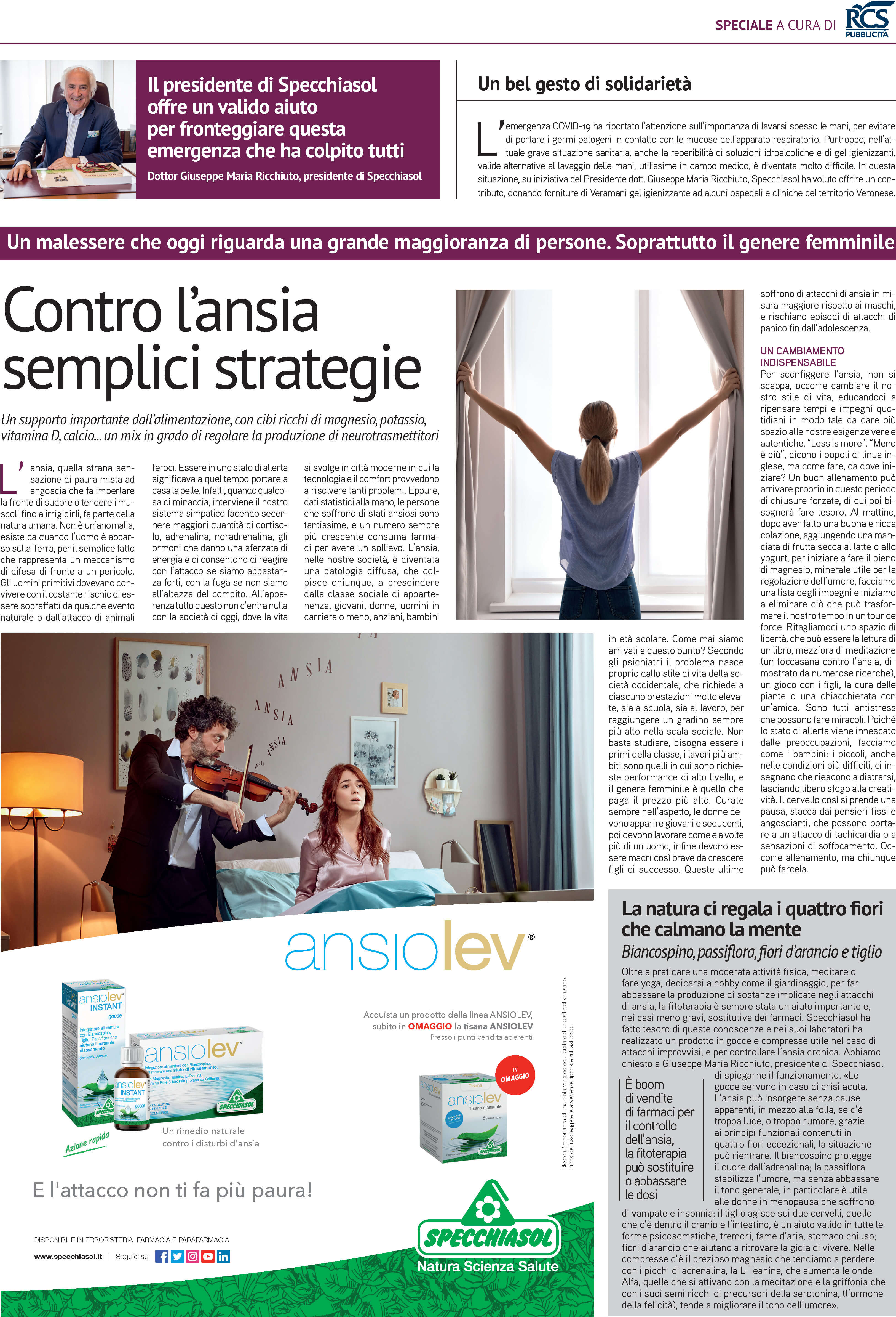 Corriere Salute - Contro l'ansia semplici strategie