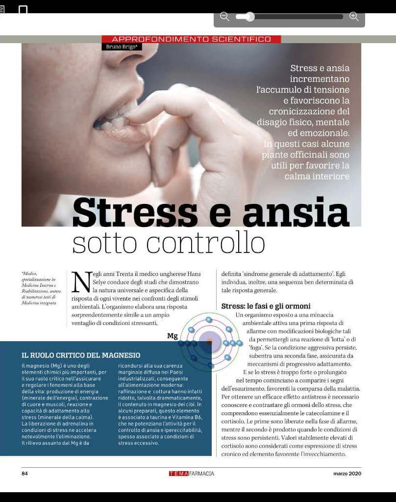 Tema Farmacia - Stress e ansia sotto controllo